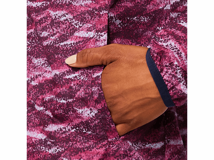 chaqueta plegable de mujer Asics 4L683718 estampado de marte profundo/chaquetón