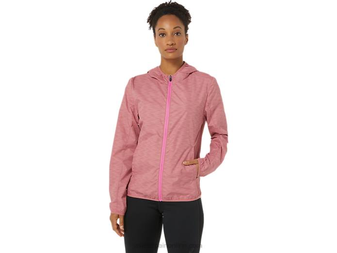 chaqueta plegable de mujer Asics 4L683858 tinte espacial rosa ahumado/fruta del dragón