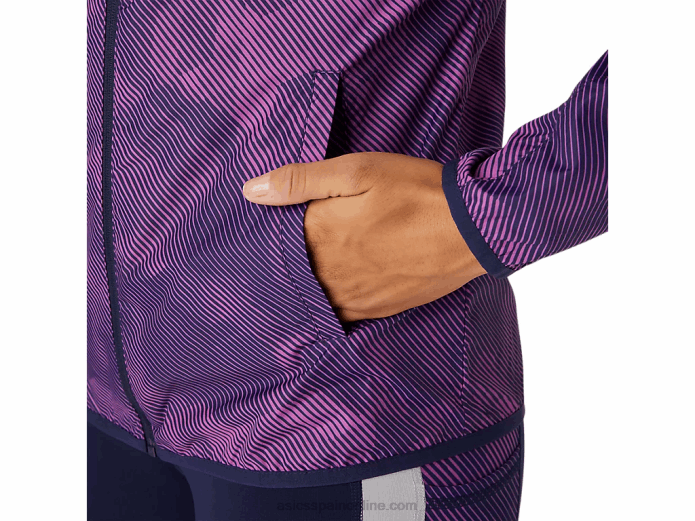 chaqueta plegable de mujer Asics 4L684100 estampado digital de uvas/chaquetón