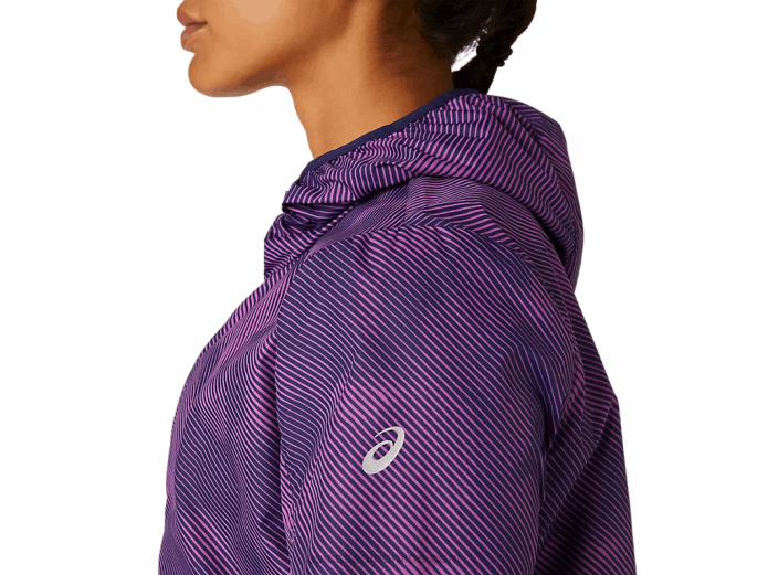 chaqueta plegable de mujer Asics 4L684100 estampado digital de uvas/chaquetón