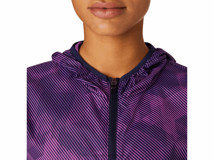 chaqueta plegable de mujer Asics 4L684100 estampado digital de uvas/chaquetón