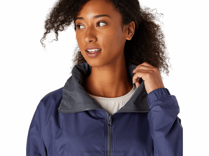 chaqueta reversible mujer Asics 4L683670 azul trueno/gris portador