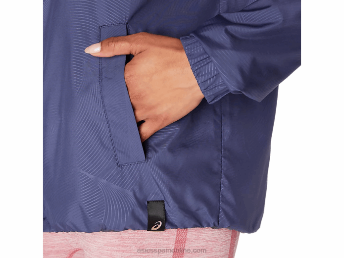 chaqueta reversible mujer Asics 4L683670 azul trueno/gris portador