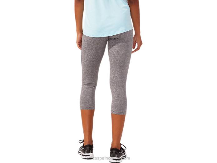 capri de malla kate para mujer Asics 4L684166 brezo gris oscuro