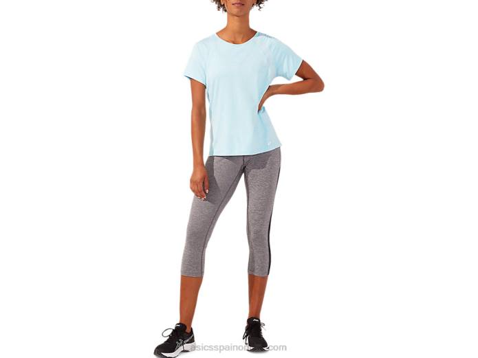 capri de malla kate para mujer Asics 4L684166 brezo gris oscuro