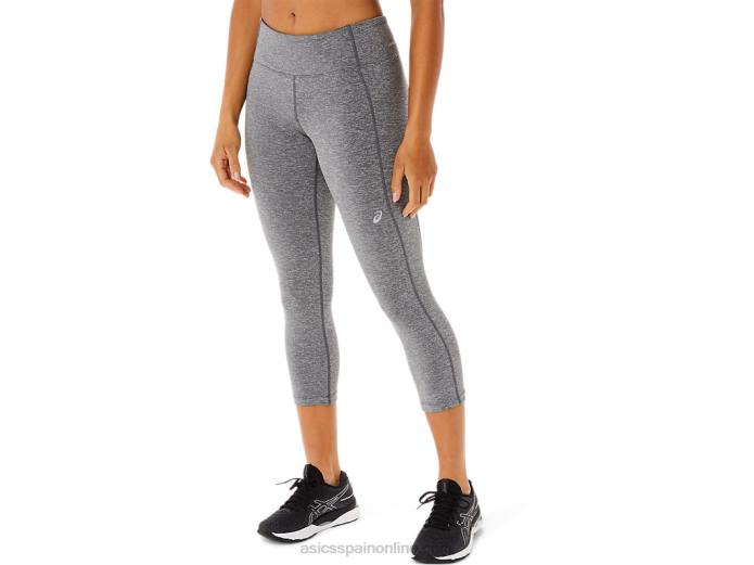 capri de rendimiento para mujer Asics 4L683366 gris jaspeado oscuro