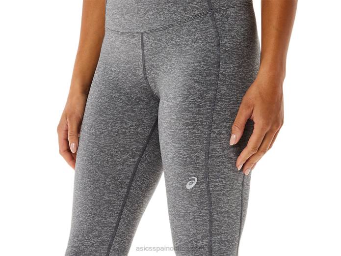 capri de rendimiento para mujer Asics 4L683366 gris jaspeado oscuro