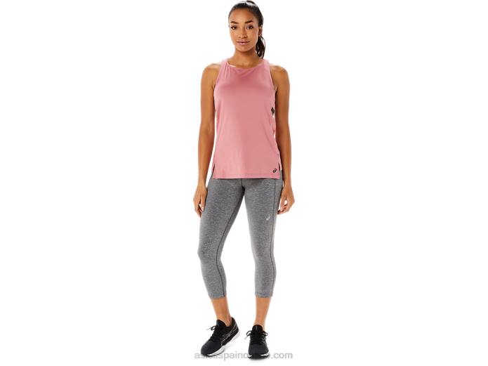 capri de rendimiento para mujer Asics 4L683366 gris jaspeado oscuro