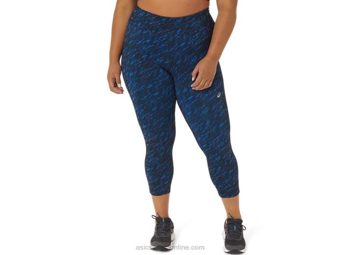 capri de rendimiento para mujer Asics 4L683524 impresión de sombra nocturna/lago