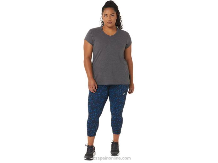 capri de rendimiento para mujer Asics 4L683524 impresión de sombra nocturna/lago