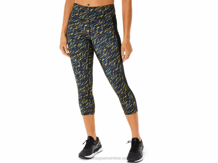 kate bolsillo capri mujer Asics 4L683400 sombra de noche/estampado de salvia