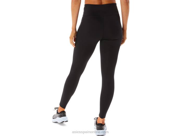 mallas con estampado de logo para mujer Asics 4L682925 rendimiento negro/gris humo