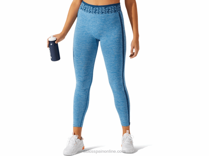 mallas cortas de mujer con logo sin costuras Asics 4L683947 azul renacido/azul mako