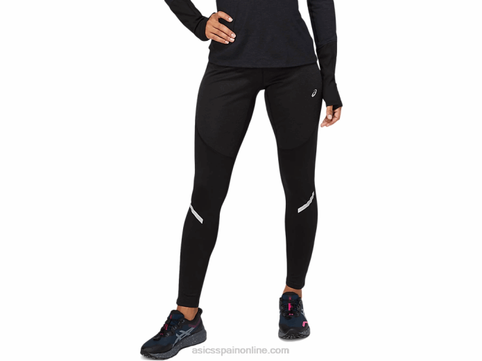 mallas de invierno lite-show para mujer Asics 4L683645 rendimiento negro
