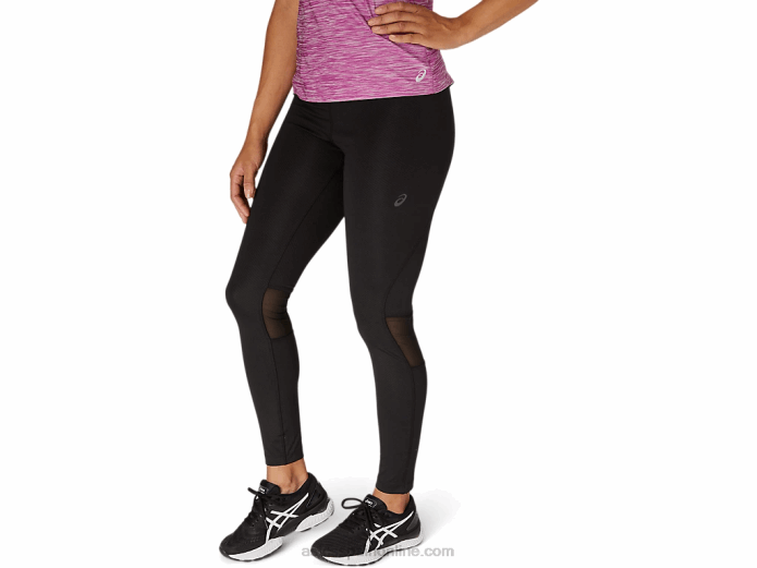 mallas de moda 7/8 para mujer Asics 4L684108 rendimiento en relieve negro