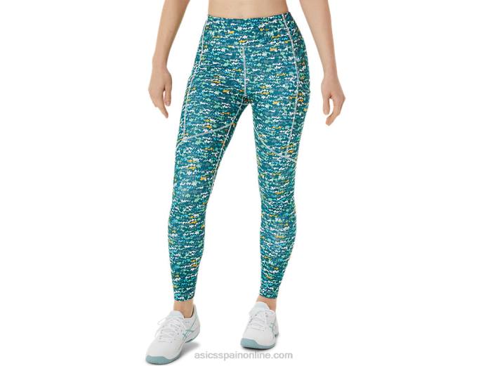 mallas estampadas new strong 92 para mujer Asics 4L683029 cepillado aop relajante mar