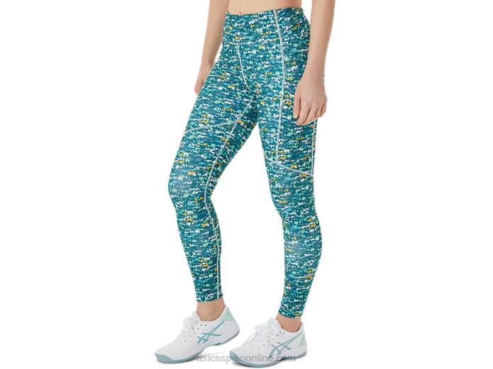 mallas estampadas new strong 92 para mujer Asics 4L683029 cepillado aop relajante mar