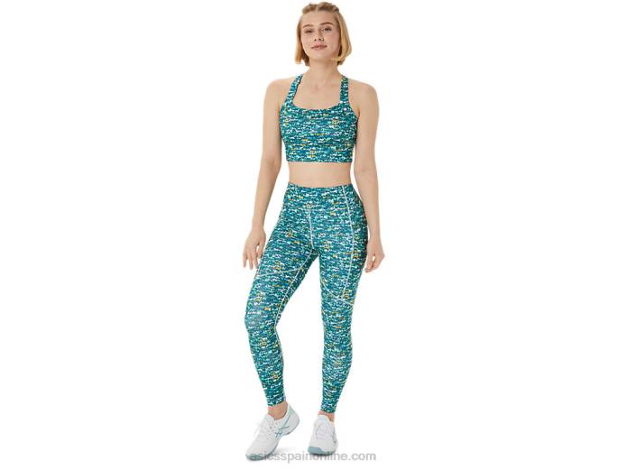 mallas estampadas new strong 92 para mujer Asics 4L683029 cepillado aop relajante mar