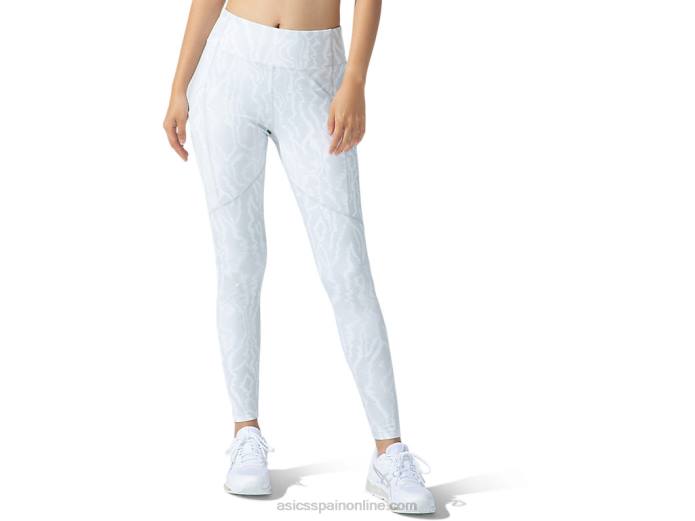mallas estampadas new strong 92 para mujer Asics 4L683794 impresión en blanco brillante