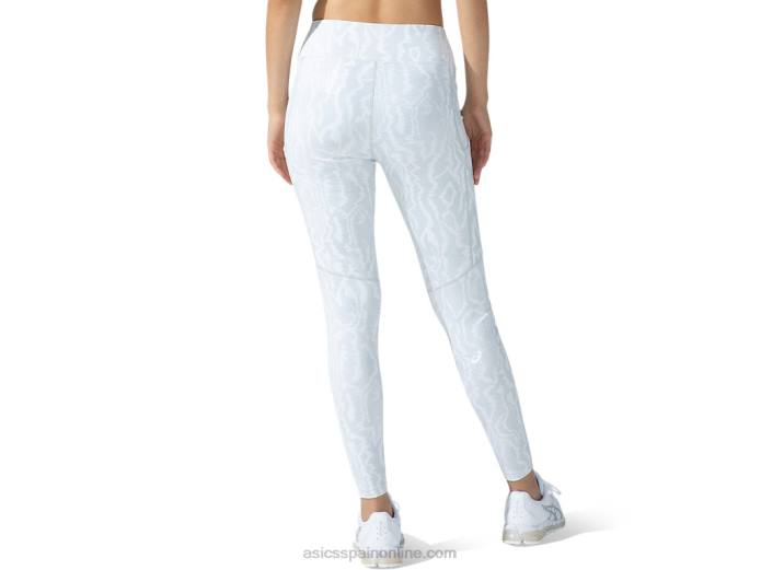mallas estampadas new strong 92 para mujer Asics 4L683794 impresión en blanco brillante