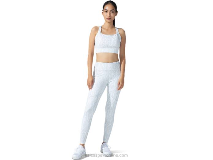 mallas estampadas new strong 92 para mujer Asics 4L683794 impresión en blanco brillante