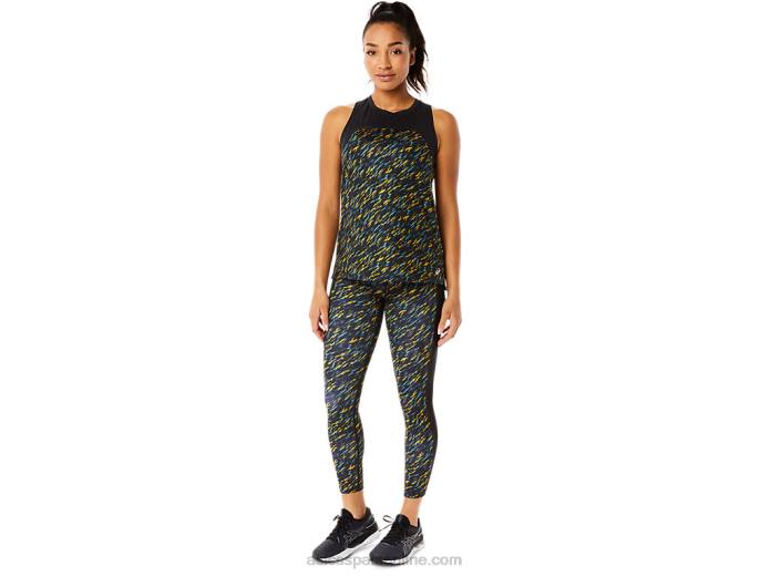 mallas kate 7/8 mujer Asics 4L683408 sombra de noche/estampado de salvia
