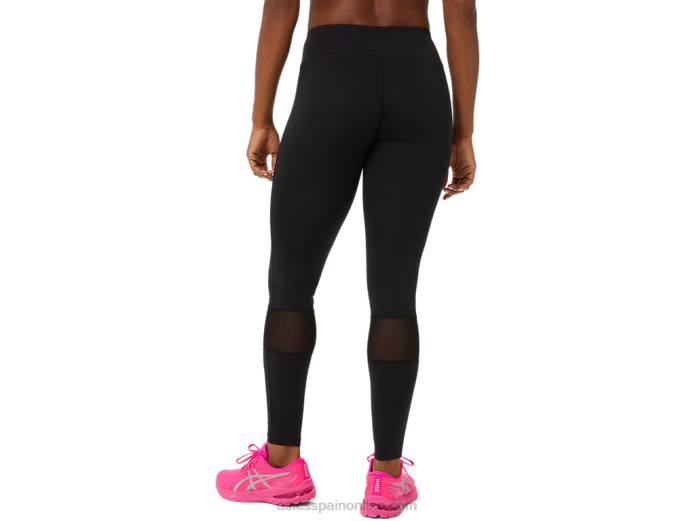 mallas lite-show mujer Asics 4L683484 rendimiento negro/verde lima