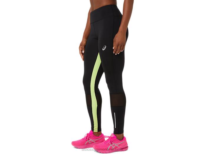mallas lite-show mujer Asics 4L683484 rendimiento negro/verde lima