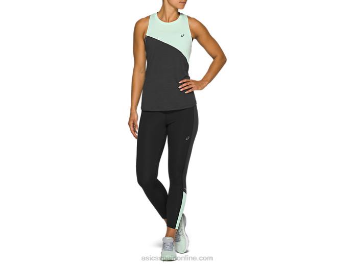 mallas tokyo highwaist mujer Asics 4L684171 rendimiento negro/tinte menta