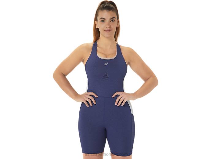 mono nagino run mujer Asics 4L682246 azul índigo jaspeado/cielo