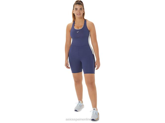 mono nagino run mujer Asics 4L682246 azul índigo jaspeado/cielo