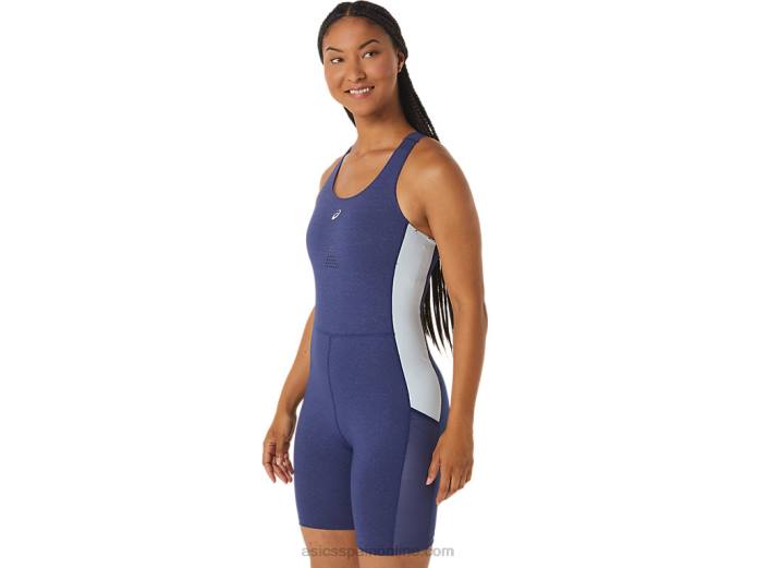 mono nagino run mujer Asics 4L682246 azul índigo jaspeado/cielo