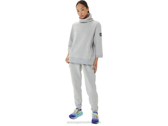 Jogger de polar Sunday para mujer Asics 4L683305 brezo gris claro