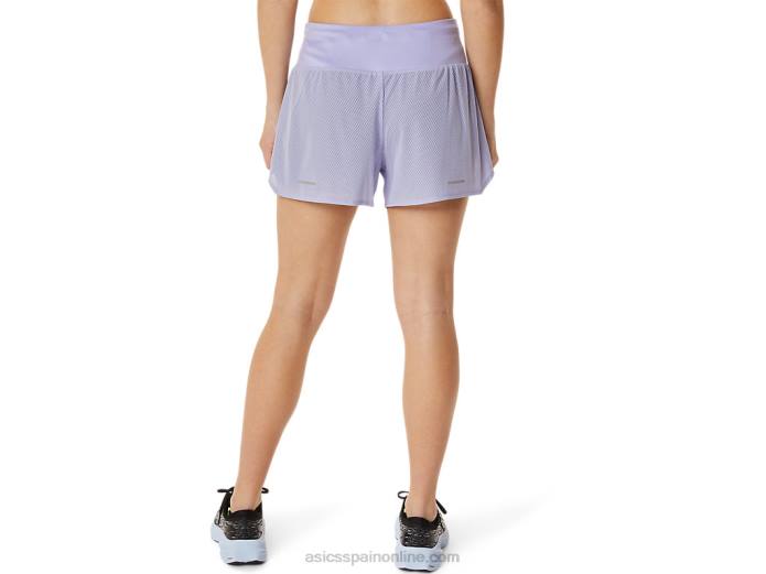 Pantalón corto ventilado 2-n-1 para mujer de 3,5 pulgadas Asics 4L683030 vapor/sombra nocturna