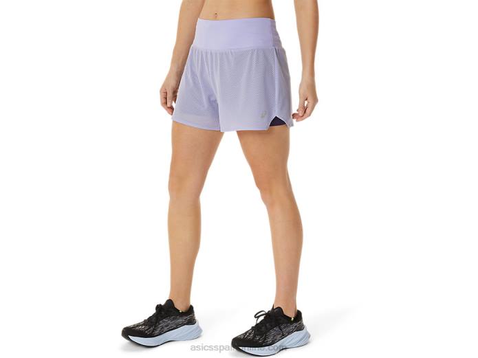 Pantalón corto ventilado 2-n-1 para mujer de 3,5 pulgadas Asics 4L683030 vapor/sombra nocturna