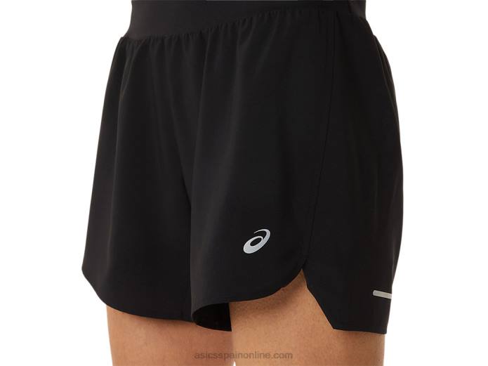 camino de las mujeres 5.5in corto Asics 4L682986 rendimiento negro