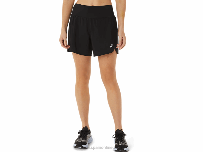 carretera mujer 2-n-1 5.5in corto Asics 4L683002 rendimiento negro