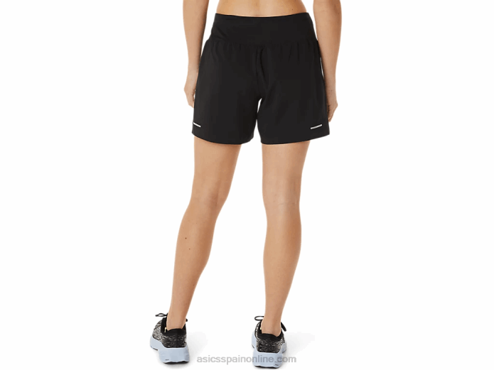 carretera mujer 2-n-1 5.5in corto Asics 4L683002 rendimiento negro