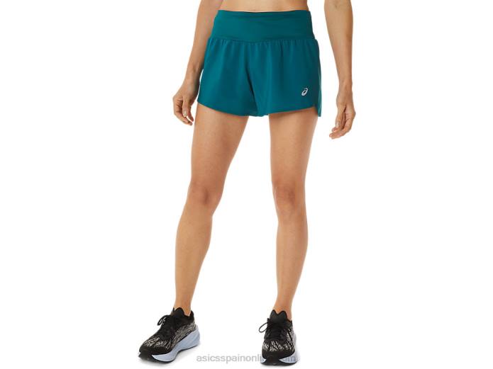 carretera mujer 3.5in corto Asics 4L683015 pino terciopelo