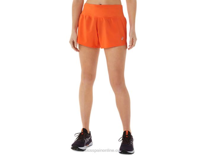 carretera mujer 3.5in corto Asics 4L683040 naranja nueva