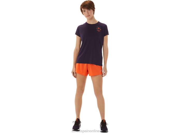 carretera mujer 3.5in corto Asics 4L683040 naranja nueva