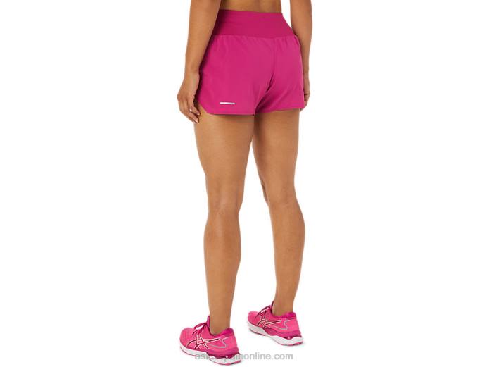 carretera mujer 3.5in corto Asics 4L683448 rojo fucsia