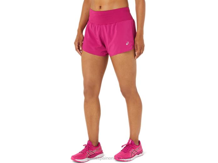 carretera mujer 3.5in corto Asics 4L683448 rojo fucsia