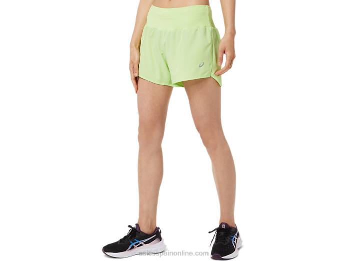 carretera mujer 3.5in corto Asics 4L683462 verde lima