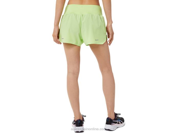 carretera mujer 3.5in corto Asics 4L683462 verde lima