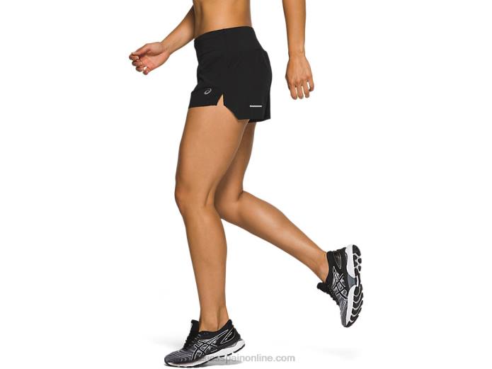 carretera mujer 3.5in corto Asics 4L684135 rendimiento negro