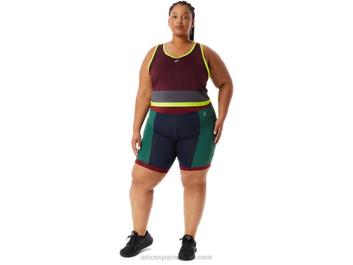 la nueva motociclista fuerte reutilizada para mujer Asics 4L683368 azul marino/cardenal/bosque