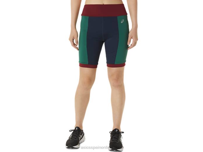 la nueva motociclista fuerte reutilizada para mujer Asics 4L683368 azul marino/cardenal/bosque