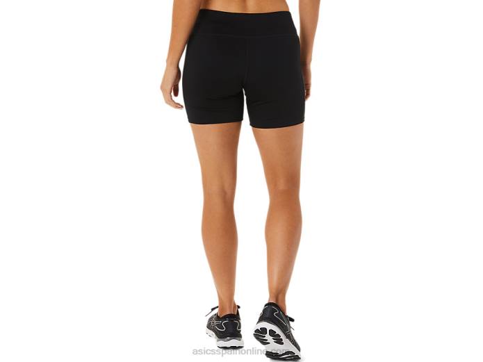 pantalón corto de compresión de 5 pulgadas de circuito para mujer Asics 4L682358 rendimiento negro