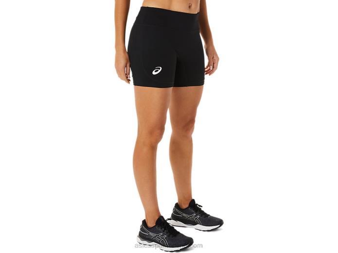 pantalón corto de compresión de 5 pulgadas de circuito para mujer Asics 4L682358 rendimiento negro